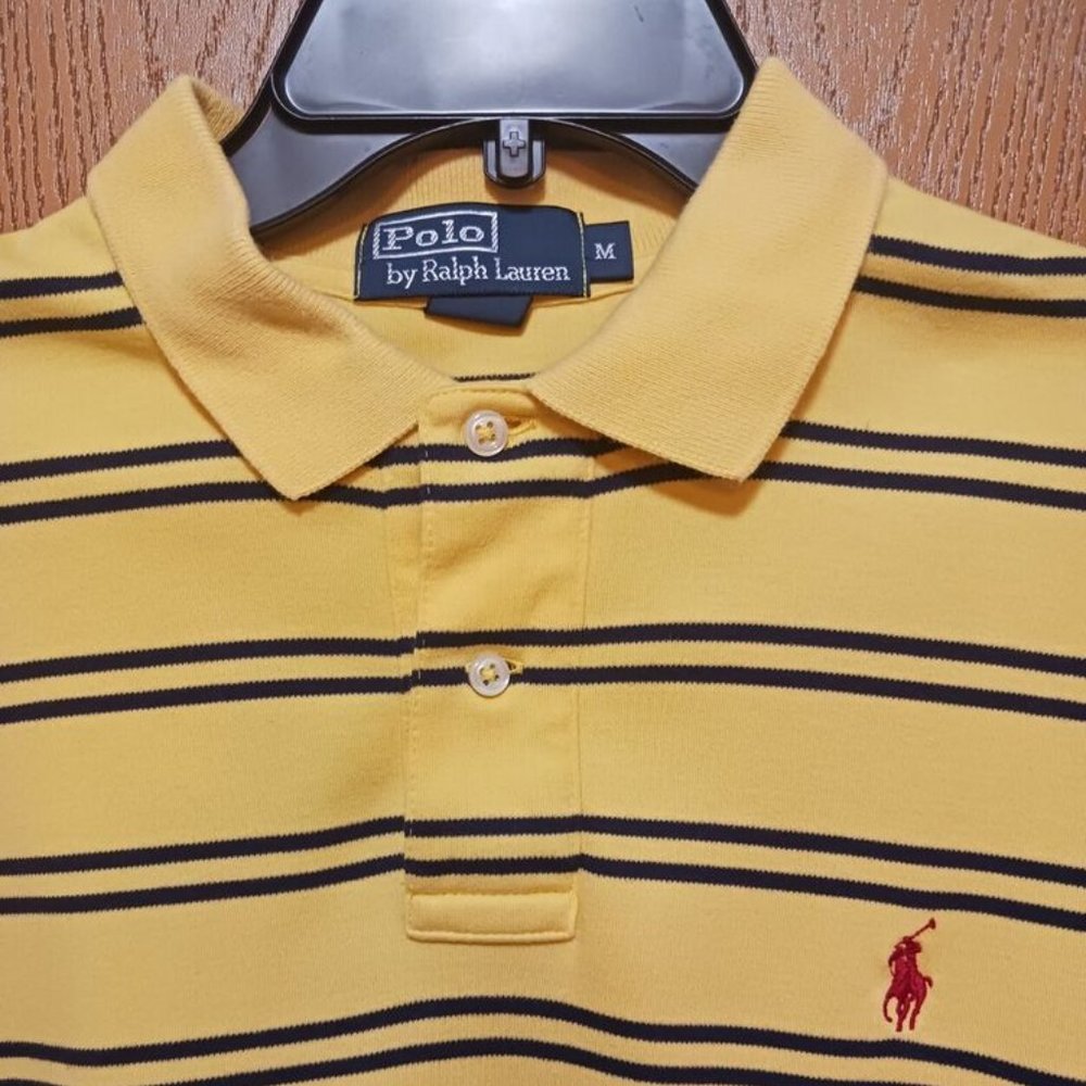 Polo (Ralph Lauren)-(Yellow/Black)-(Stripe)-(Used)-(+Free Item)-(Size M)-$25.00 - Picture 4 of 4